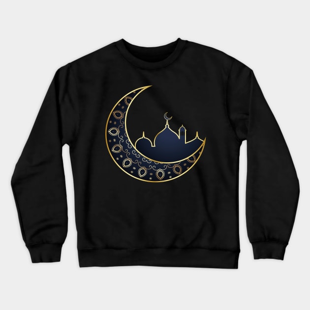 Islamic Hilal Artwork Crewneck Sweatshirt by ArkiLart Design